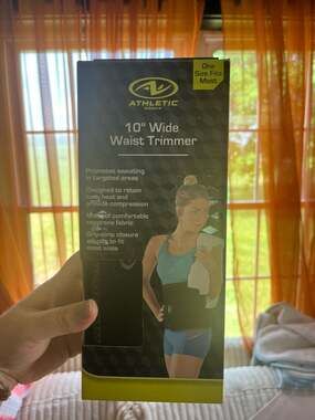 Athletic Works 10" Wide Neoprene Waist Trimmer Belt One Size Fits Most